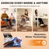 Mini Electric Elliptical Machine with Electric and Resistance Mode, App Control for Under Desk Leg Seated Exerciser, Home Workout Equipment - orange