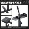 Steel Seated Calf Raise Machine Adjustable Leg Press Strength Training Gym Black - Black