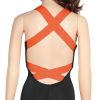 Women Sports YOGA Workout Gym Fitness Jumpsuit - Orange - XXL
