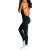 Women Sports YOGA Workout Gym Fitness Jumpsuit - Orange - XXL