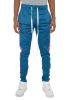 SLIM FIT SINGLE STRIPE TRACK PANT - BLUE ORANGE - S