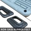 Adjustable Workout Aerobic Stepper in Fitness & Exercise Step Platform Trainer Gray black with 4 risers - as Pic