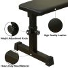 THE Flat Weight Bench for Strength Training W/ 5-Level Adjustable Height - as Pic