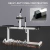 Adjustable Steel Seated Calf Raise Exercise Strength Training Gym Equipment, White - Default Title