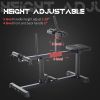 Steel Seated Calf Raise Machine Adjustable Leg Press Strength Training Gym Black - Black
