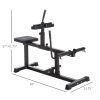 Steel Seated Calf Raise Machine Adjustable Leg Press Strength Training Gym Black - Black