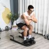 3 in 1 Padded Push Up Sit Up Squat Machine, Home Gym Fitness Equipment, Black - Black