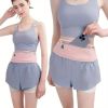 High-Visibility Running Belt – Nylon Fanny Pack with Lock Closure & Reflective Trim for Night Workouts - Pink