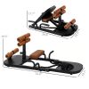 Foldable Sissy Squat Machine, Hip Thrust Machine with Push Up Stand, Multipurpose Glute Workout Equipment, Black - Black