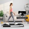 2.25HP 2 in 1 Folding Treadmill with APP Speaker Remote Control - White