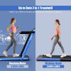 2.25HP 2 in 1 Folding Treadmill with APP Speaker Remote Control - Navy