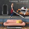 2.25 HP 2-in-1 Folding Walking Pad Treadmill with Remote Control and LED Display - Silver