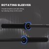 7.2ft Weight Bar, Olympic Bar with Rotating Sleeves, Non-Slip Knurling Grip, 1500lbs Weight Capacity, Black - Black