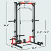 Smith Machine Power Rack with Pull Up Bar, Lat Pull Down System, Landmine, Squat Rack, Barbell Bar, for Home Gym - default