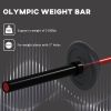 7.2ft Weight Bar, Olympic Bar with Rotating Sleeves, Non-Slip Knurling Grip, 1500lbs Weight Capacity, Red - Red