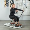Foldable Sissy Squat Machine, Hip Thrust Machine with Push Up Stand, Multipurpose Glute Workout Equipment, White - White