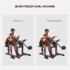 2-In-1 Bicep Preacher Curl Bench Bicep Curl Machine with Adjustable Seat and Elbow Cushion, for Home Gym Workout - Default Title