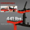 Adjustable Steel Seated Calf Raise Exercise Strength Training Gym Equipment, Red - Default Title