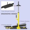 Vertical Leg Press Machine with Adjustable Leg, Back and Head Positions, Olympic Plate Compatible, Yellow - Yellow