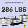 Vertical Leg Press Machine with Adjustable Leg, Back and Head Positions, Olympic Plate Compatible, Yellow - Yellow