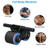 Automatic Rebound Abdominal Wheel Anti-slip AB Roller Wheel with Kneel Pad Phone Holder Home Gym Abdominal Exerciser for Men Women - Red