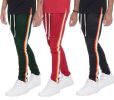 RAINBOW TAPE TRACK PANTS - Black - S