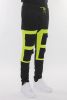 COLOR BLOCK CARGO TRACK PANT - black lime - 2XL
