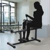 Steel Seated Calf Raise Machine Adjustable Leg Press Strength Training Gym Black - Black