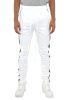 Slim Fit Single Stripe Track Pant - WHITE BLACK - 2XL
