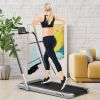 2.25 HP 2-in-1 Folding Walking Pad Treadmill with Remote Control and LED Display - Silver