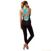 Women Sports YOGA Workout Gym Fitness Jumpsuit - Blue - XXL