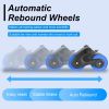 Automatic Rebound Abdominal Wheel Anti-slip AB Roller Wheel with Kneel Pad Phone Holder Home Gym Abdominal Exerciser for Men Women - Blue