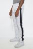 Slim Fit Single Stripe Track Pant - WHITE BLACK - 2XL
