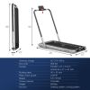 2.25 HP 2-in-1 Folding Walking Pad Treadmill with Remote Control and LED Display - Silver