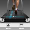 2.25HP 2 in 1 Folding Treadmill with APP Speaker Remote Control - White