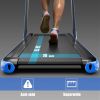 2.25HP 2 in 1 Folding Treadmill with APP Speaker Remote Control - Navy