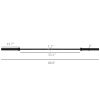 7.2ft Weight Bar, Olympic Bar with Rotating Sleeves, Non-Slip Knurling Grip, 1500lbs Weight Capacity, Black - Black