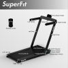 2.25HP 2 in 1 Folding Treadmill with APP Speaker Remote Control - Black