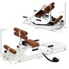 Foldable Sissy Squat Machine, Hip Thrust Machine with Push Up Stand, Multipurpose Glute Workout Equipment, White - White