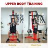 Chest Fly and Chest Press Machine for Back, Pectoral, Rear Deltoid and Shoulder Training, Red - Red