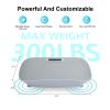 Full Body Vibration Platform Crazy Fitness Massage 10-Frequency Weight Loss & Fat Burner Shaking Machine For Unisex Grey 034 - Grey - ABS