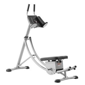 ab workout machine features an ergonomic dual curved sliding track