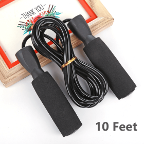 Mororock Aerobic Exercise Boxing Skipping Jump Rope Adjustable Bearing Speed Fitness Black 10ft Adjustable.