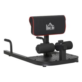 3-in-1 sissy squat machine is perfect for performing squats, sit-ups, and push-ups, to work your chest, arms, core, quads, glutes, and calves