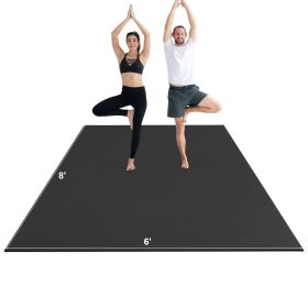D0102HQT5F7 exercise mat features a large 8x6ft design,