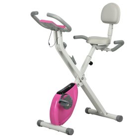 folding exercise bike is easy to move with the 2 wheels
