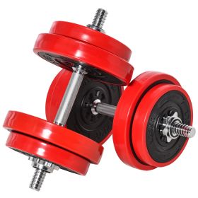 barbell or a dumbbell for a total weight of 44 lbs.