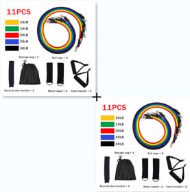 Fitness Rally Elastic Rope Resistance Band (Option: 2 sets 11pcs)