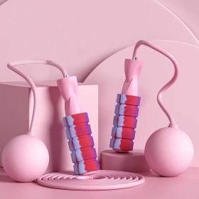 Rope With 2 In 1 Training Adjustable Ropeless Skipping Rope Fitness Weighted, Adjustable Weighted Cordless Jumping Rope For Kids Men Women, Cardi (color: Pink)