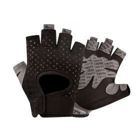 Gym Fitness Gloves Women Weight Lifting Yoga Breathable Half Finger Anti-Slip Pad Bicycle Cycling Glove Sport Exercise Equipment (color: Black, size: S)